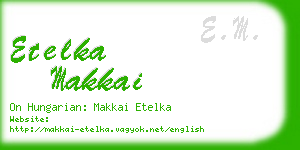 etelka makkai business card